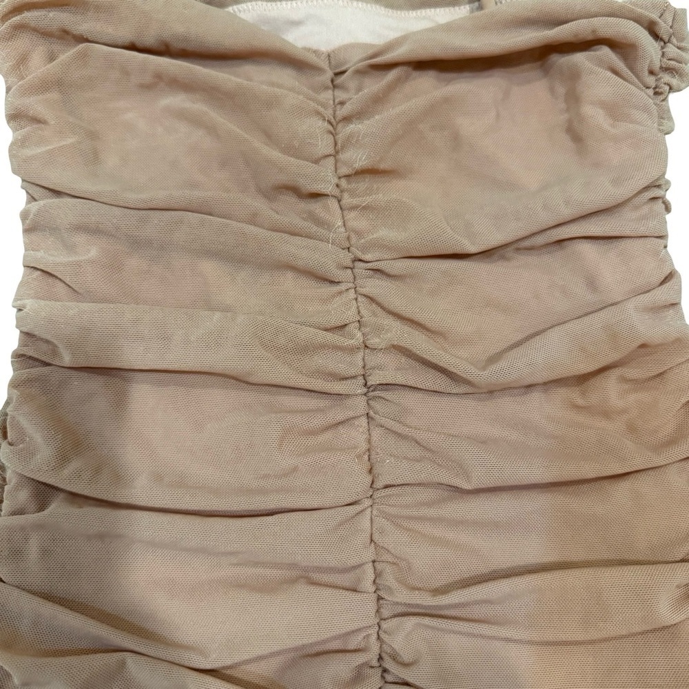 Oh Polly Ruched Mesh Bodycon Mini Dress Women Size US 2 / UK 6 - Picture 7 of 9